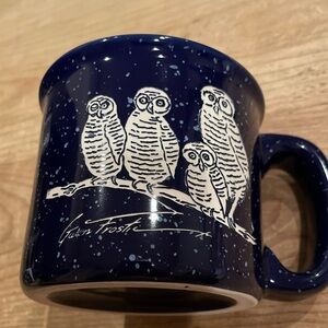Gwen Frostic Signed Owl family mug naturalist RARE collector mug